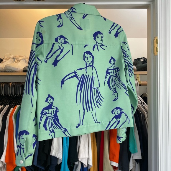 Geisha Print Twill Jacket - Picture 3 of 4